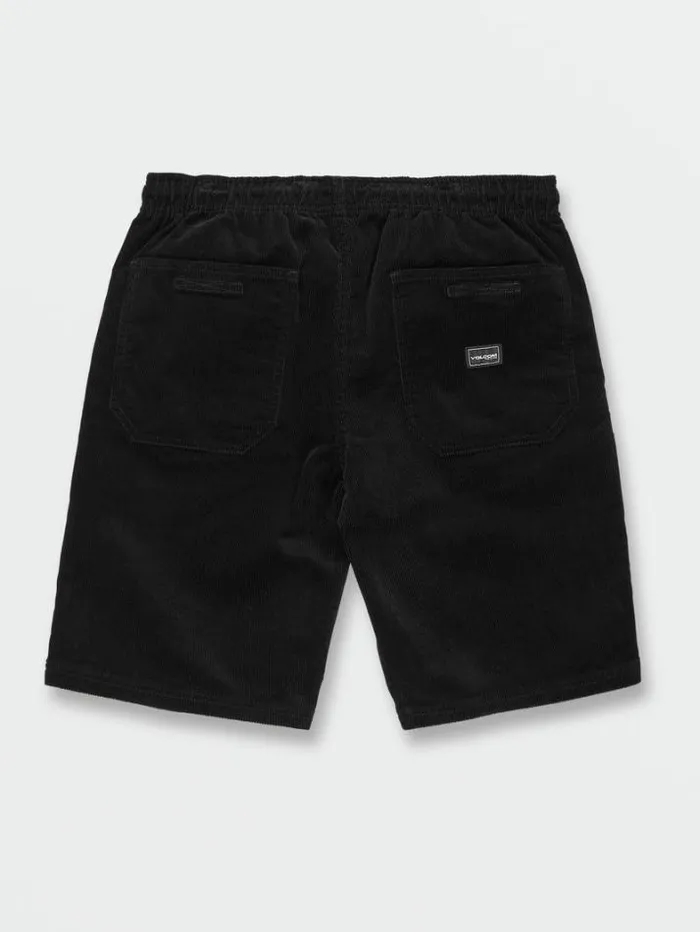 Mens Skate Vitals Volcom Outer Spaced Elastic Waist Shorts 8211 Black Combo