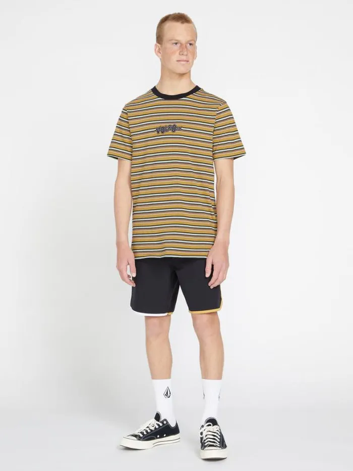 Mens TShirts and Tanks Volcom Bright N Early Crew Short Sleeve Shirt 8211 Mustard