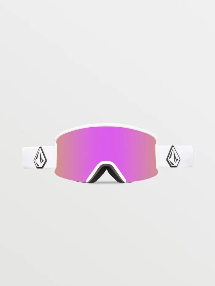 MensWomensKids Accessories Volcom Garden Goggle 8211 Matte White Pink ChromeBL