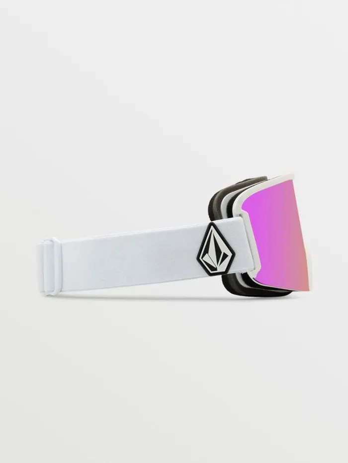 MensWomensKids Accessories Volcom Garden Goggle 8211 Matte White Pink ChromeBL