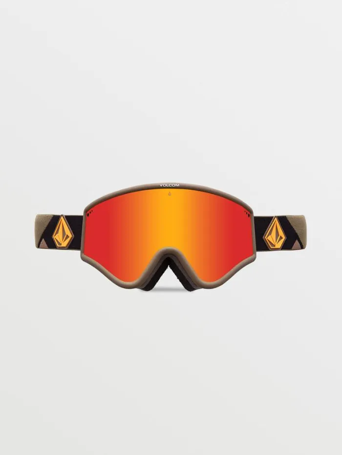 MensWomensKids Goggles Volcom Yae Goggle 8211 MilitaryGold Red ChromeBL