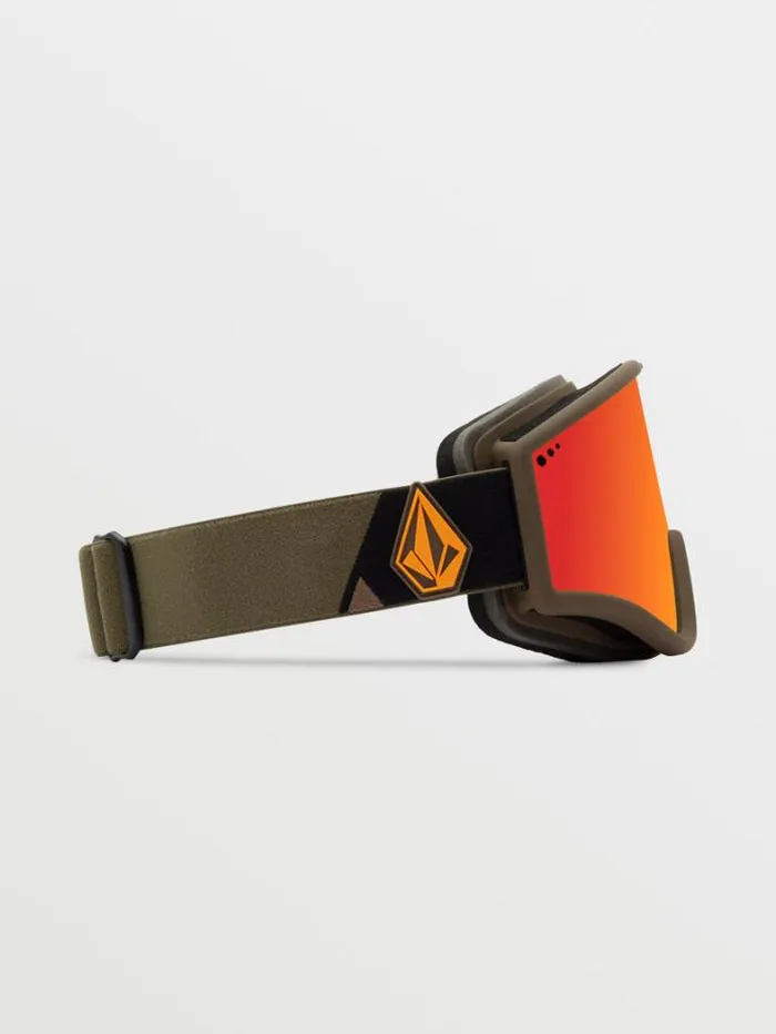 MensWomensKids Goggles Volcom Yae Goggle 8211 MilitaryGold Red ChromeBL