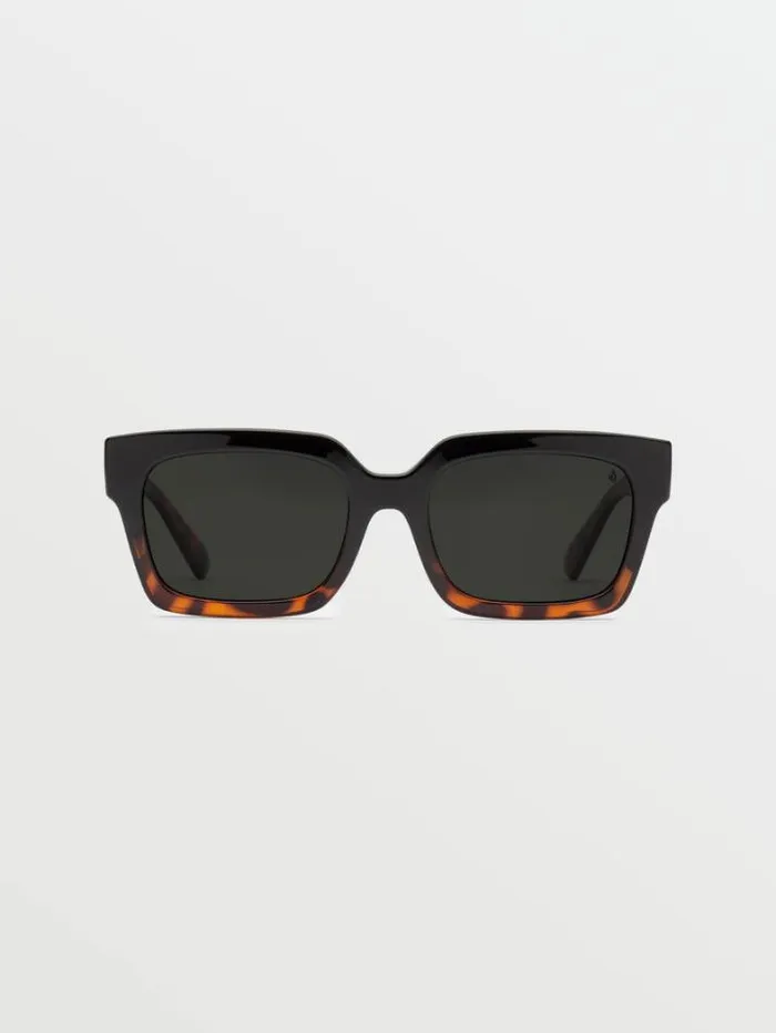 MensWomens Sunglasses Volcom Domeinator Sunglasses 8211 Gloss DarksideGray Polar