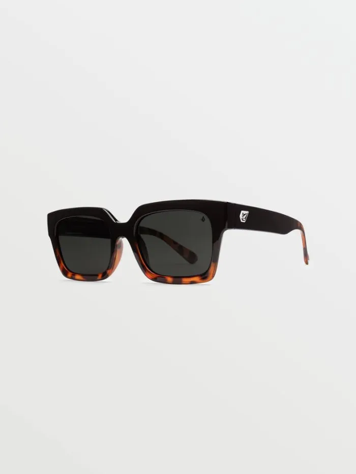 MensWomens Sunglasses Volcom Domeinator Sunglasses 8211 Gloss DarksideGray Polar