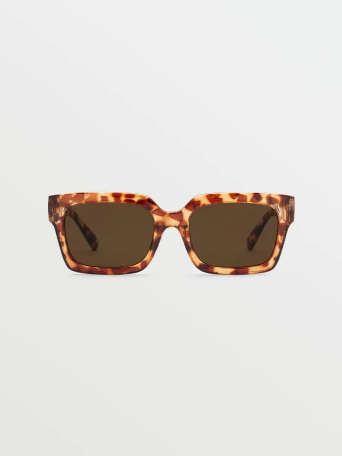 MensWomens Sunglasses Volcom Domeinator Sunglasses 8211 Polka TortBronze