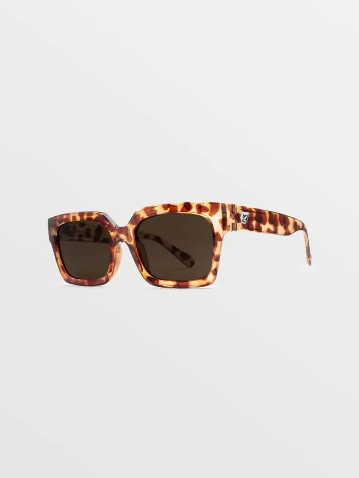 MensWomens Sunglasses Volcom Domeinator Sunglasses 8211 Polka TortBronze