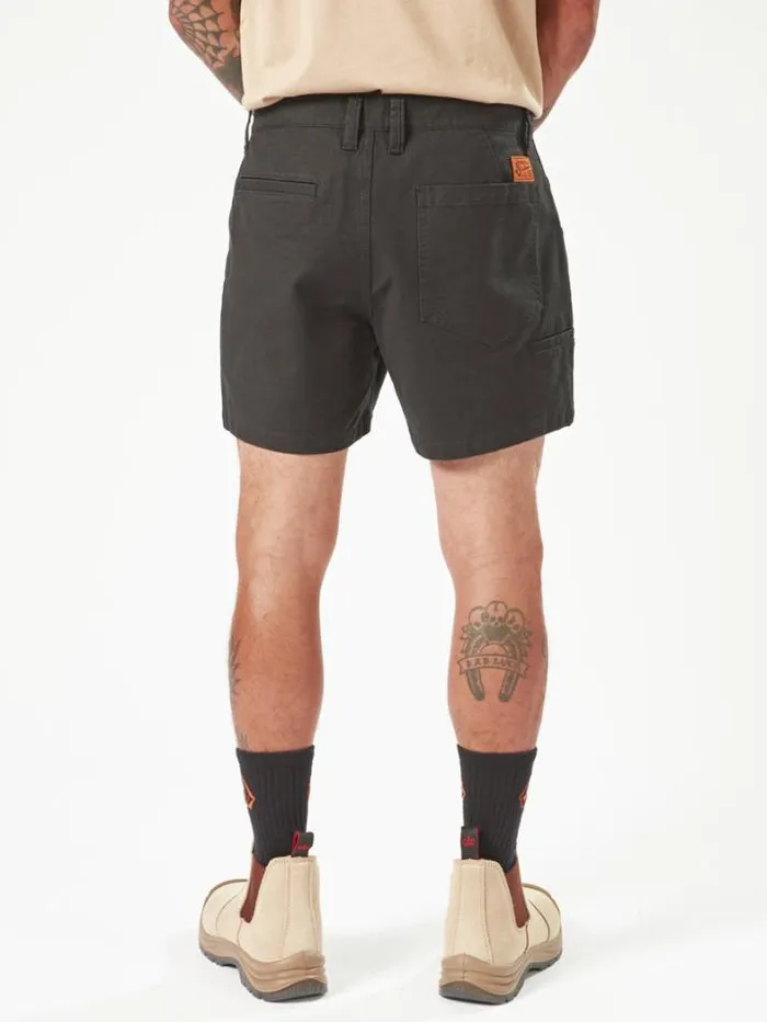 MensWorkwear Shorts Volcom Workwear Bevel Work Shorts 8211 Black