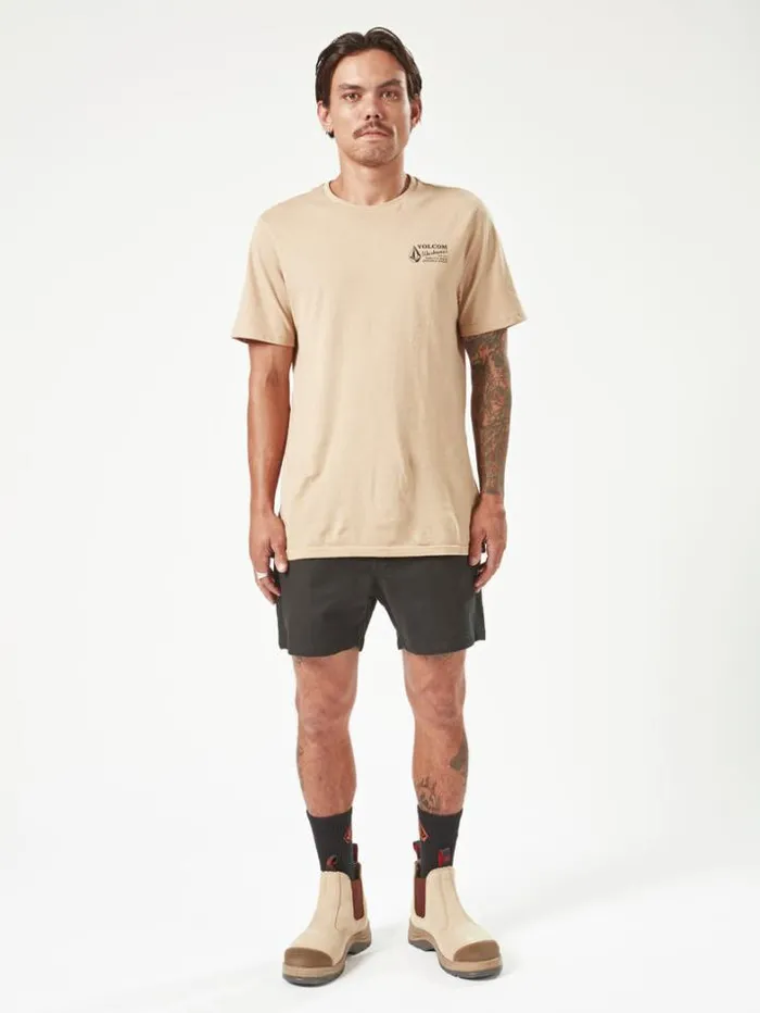 MensWorkwear Shorts Volcom Workwear Bevel Work Shorts 8211 Black