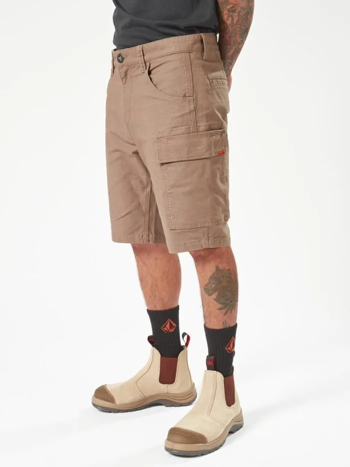 MensWorkwear Shorts Volcom Workwear Caliper Work Shorts 8211 Brindle