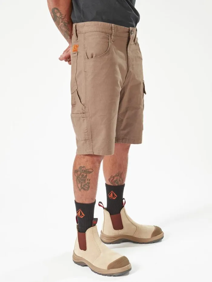 MensWorkwear Shorts Volcom Workwear Caliper Work Shorts 8211 Brindle