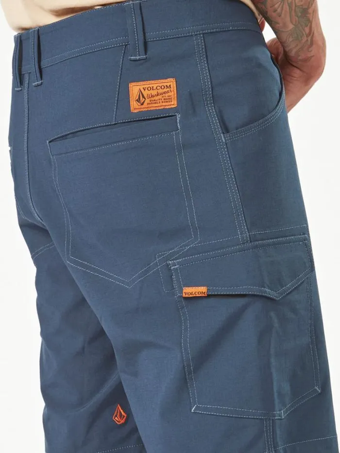 MensWorkwear Shorts Volcom Workwear Slab Hybrid Shorts 8211 Navy