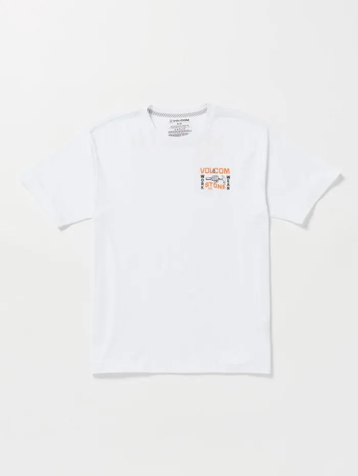 MensWorkwear TShirts and Tanks Volcom Workwear Nailed Short Sleeve Tee 8211 White