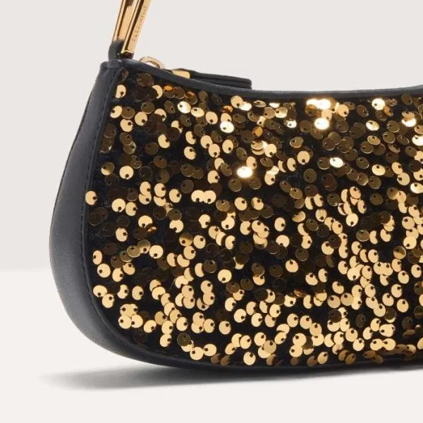 Merveille Paillettes Goldennoir Women Coccinelle Mini Bags Merveille Paillettes Goldennoir Women Coccinelle Mini Bags