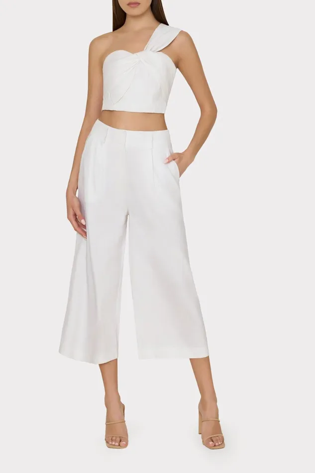 Milly Linen Top White Women Tops