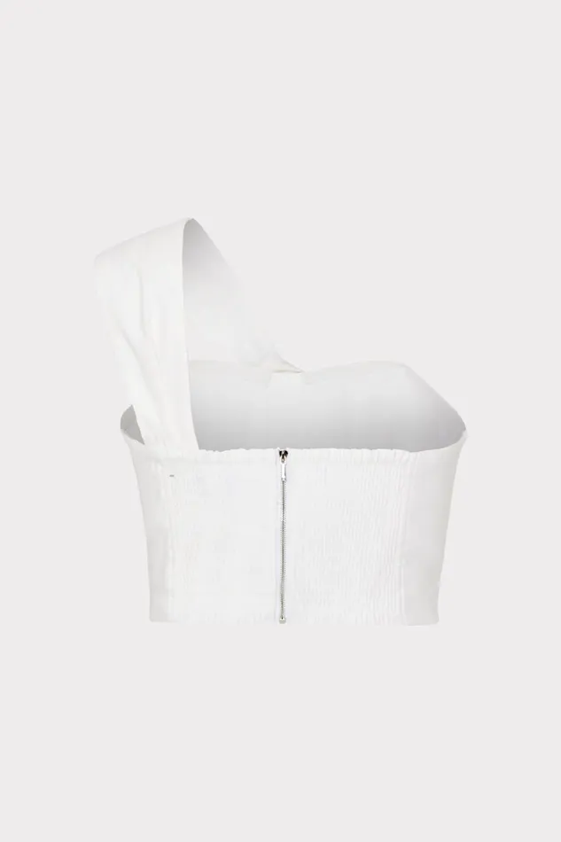 Milly Linen Top White Women Tops