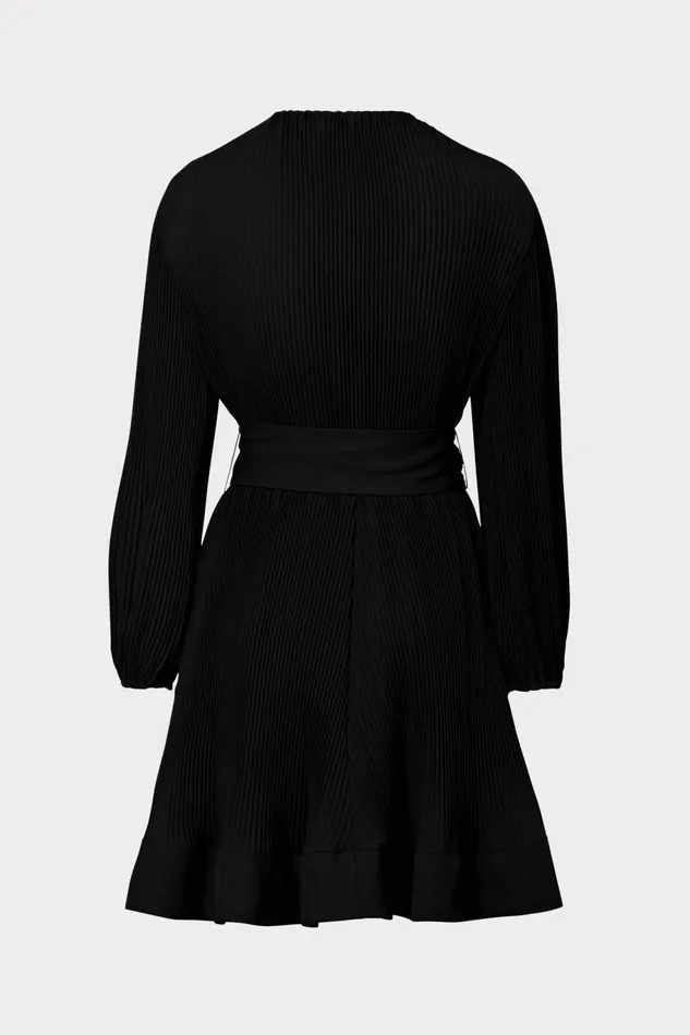 Milly Liv Pleated Dress Black Women Dresses