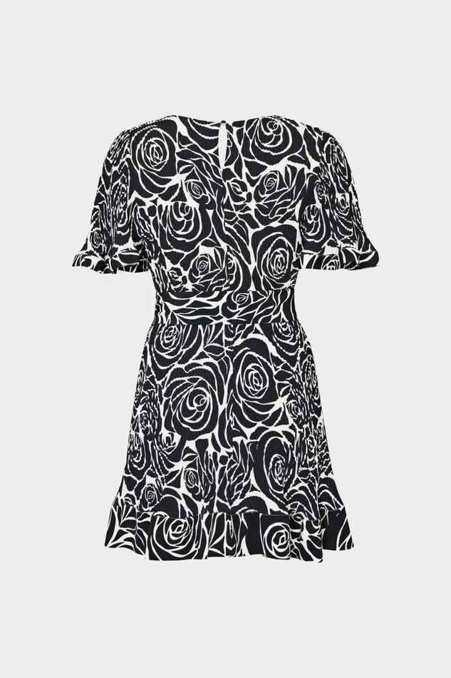 Milly Lumi Black Rose Pleated Dress Black Rose Women Dresses Milly Lumi Black Rose Pleated Dress Black Rose Women Dresses