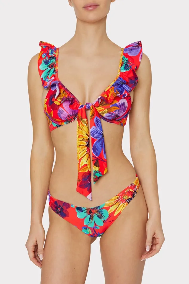 Milly Margot Bikini Bottom Red Multi Women Swim and Coverups Milly Margot Bikini Bottom Red Multi Women Swim and Coverups