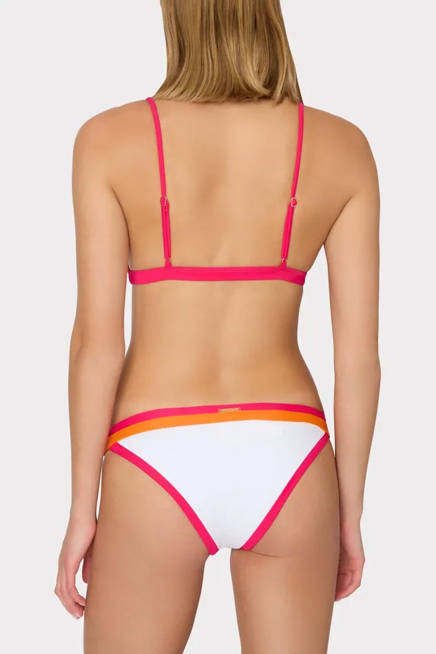 Milly Positano Color Block Bikini Top Pink Multi Women Swim and Coverups Milly Positano Color Block Bikini Top Pink Multi Women Swim and Coverups
