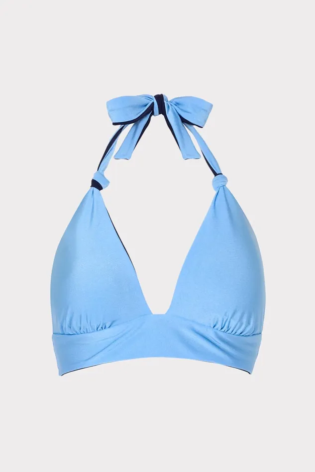 Milly Scala Reversible Bikini Top Mineral Bluenavy Women Swim and Coverups