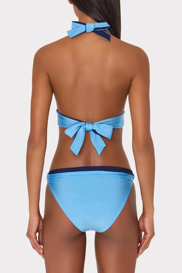 Milly Scala Reversible Bikini Top Mineral Bluenavy Women Swim and Coverups