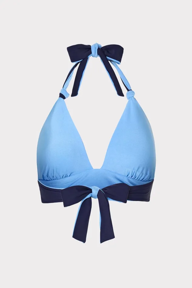 Milly Scala Reversible Bikini Top Mineral Bluenavy Women Swim and Coverups