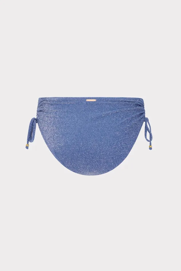 Milly Shimmer Bikini Bottom Blue Women Bikinis