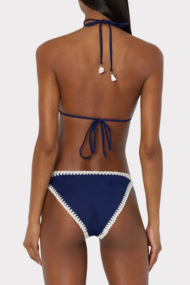 Milly Solid Bikini Bottom Navy Women Swim and Coverups Milly Solid Bikini Bottom Navy Women Swim and Coverups