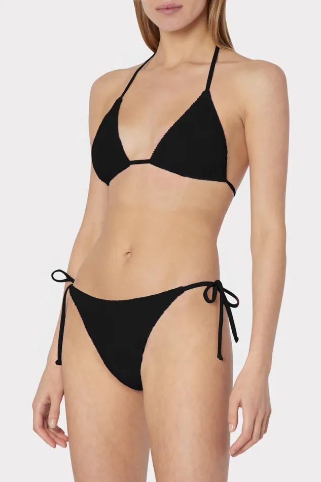 Milly Textured Bikini Bottom Black Women Swim and Coverups Milly Textured Bikini Bottom Black Women Swim and Coverups