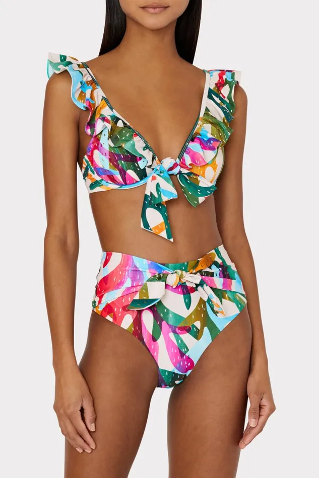 Milly Under The Sea Tie Bikini Bottom Rainbow Multi Women Swim and Coverups