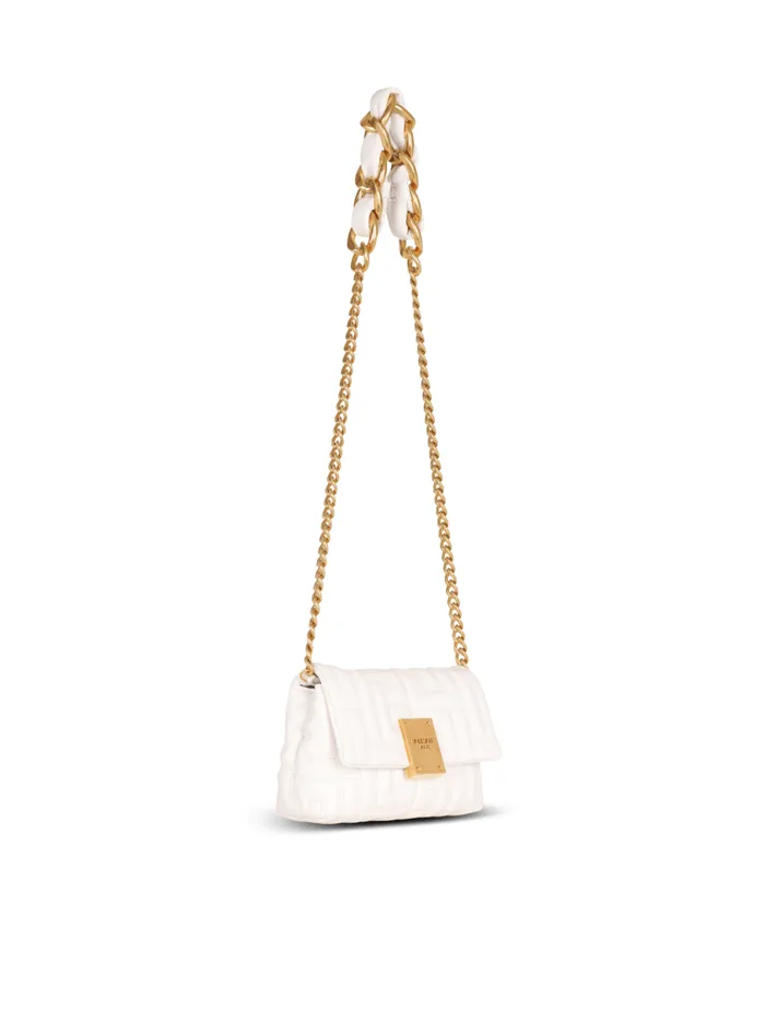 Mini 1945 Soft Bag In Quilted Leather Pink Women Balmain Crossbody Bags