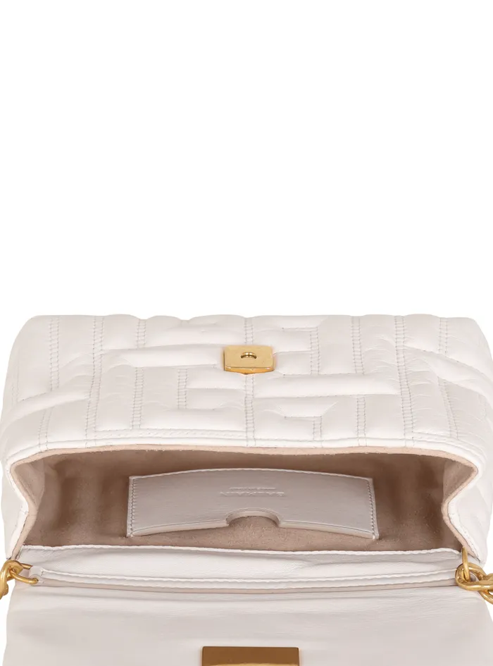 Mini 1945 Soft Bag In Quilted Leather Pink Women Balmain Crossbody Bags