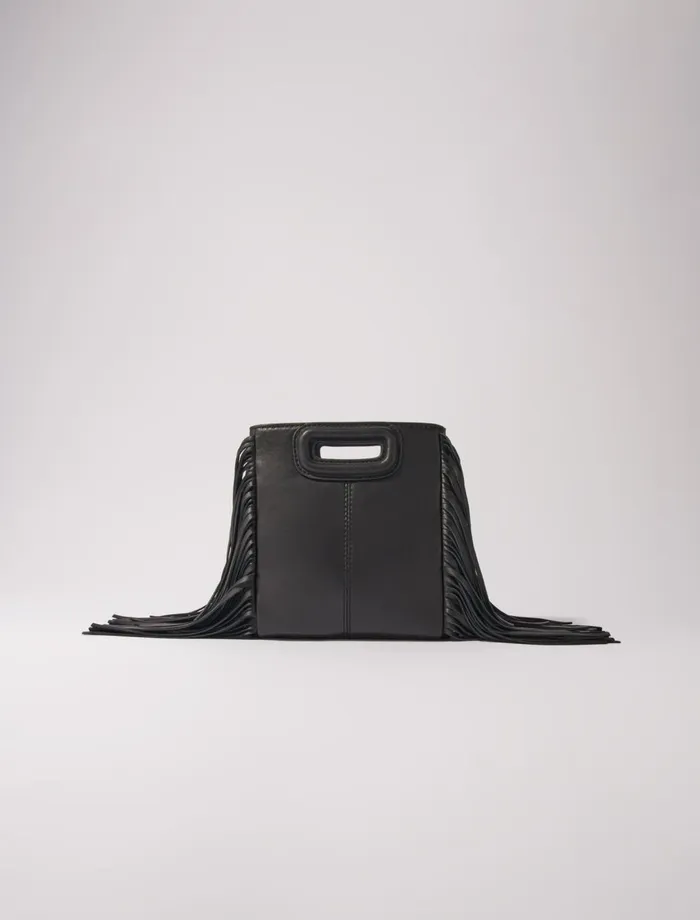 Mini Bags Women Maje Leather M Mini Bag With Eyelets Black