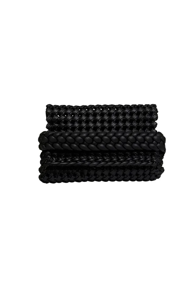 Mirage Woven Chain Clutch Black Women Aje Handbags 038 Wallets