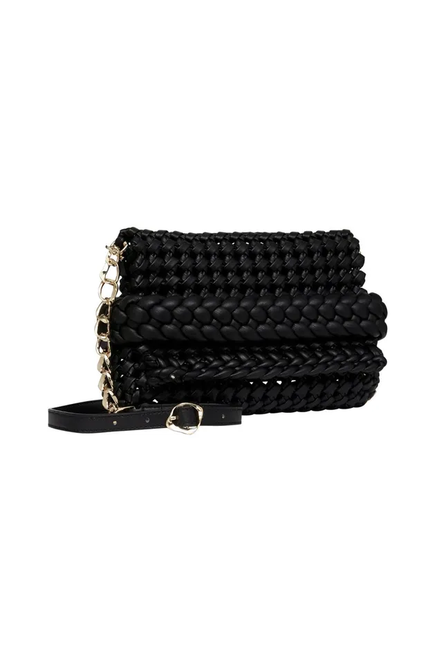 Mirage Woven Chain Clutch Black Women Aje Handbags 038 Wallets