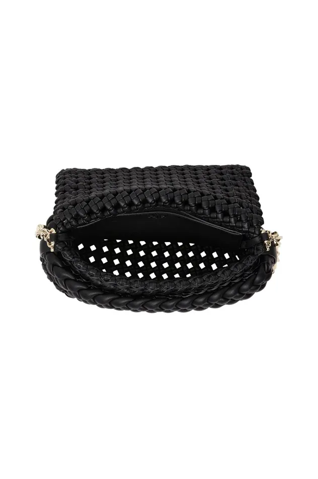 Mirage Woven Chain Clutch Black Women Aje Handbags 038 Wallets
