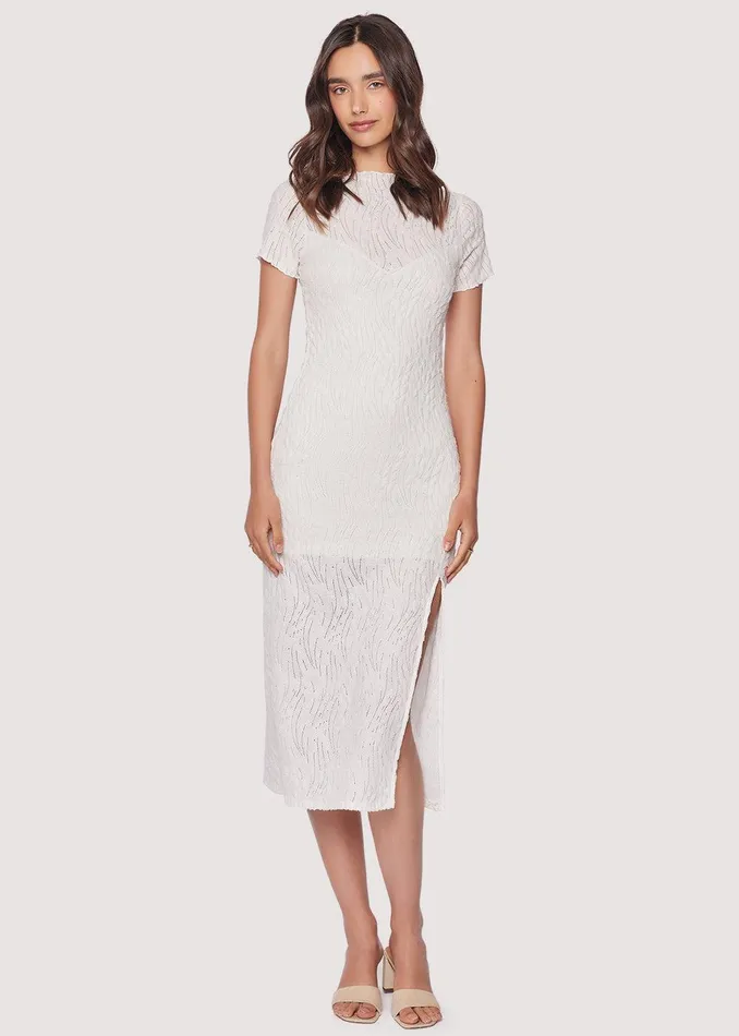 Misty Haze Midi Dress Ivory Women Lost Wander Dresses
