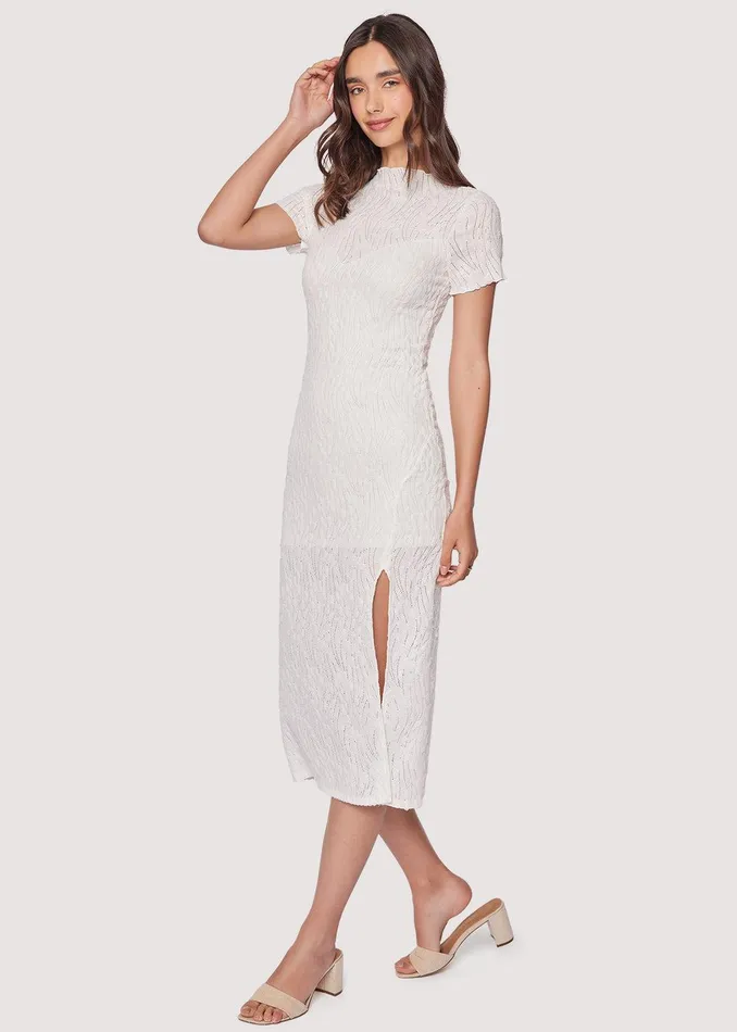 Misty Haze Midi Dress Ivory Women Lost Wander Dresses