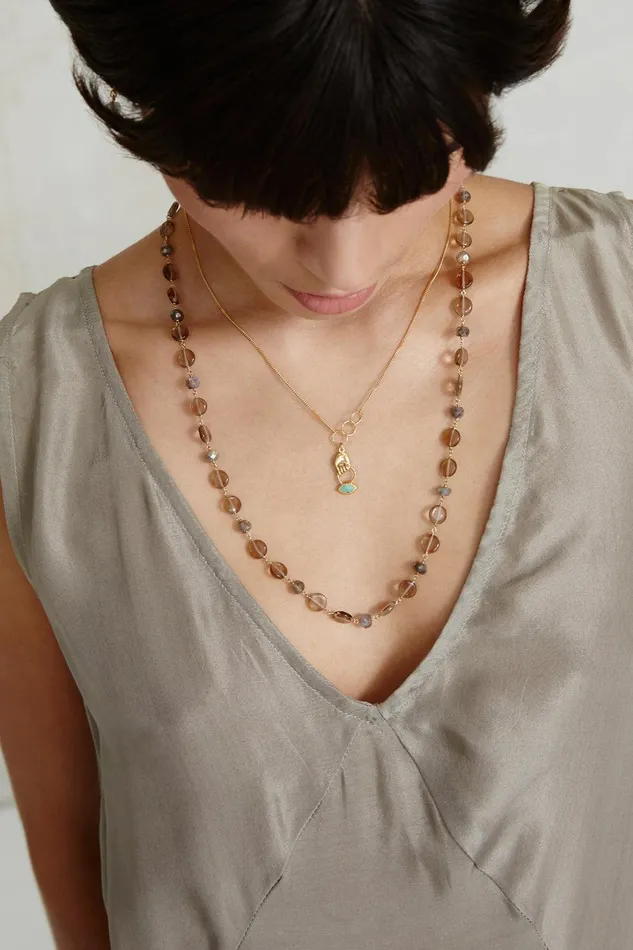 Mona Necklace Smoky Mix Women Chan Luu Necklaces
