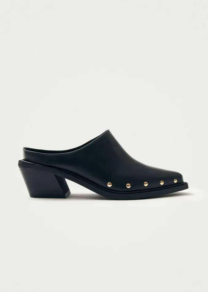 Mules Women ALOHAS Lorenzo Black Leather Mules