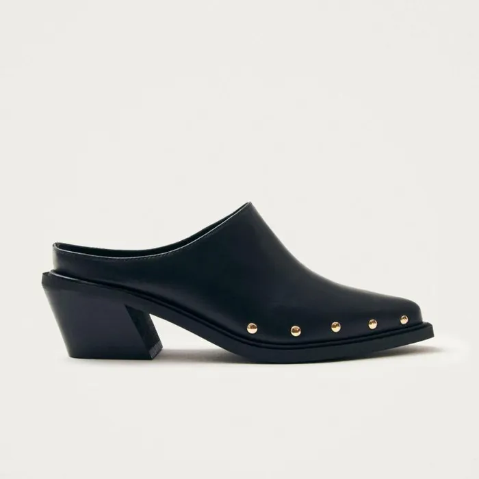 Mules Women ALOHAS Lorenzo Black Leather Mules