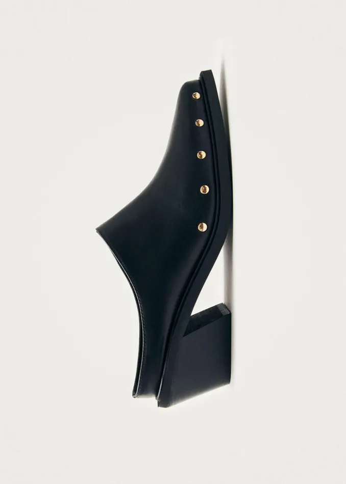 Mules Women ALOHAS Lorenzo Black Leather Mules