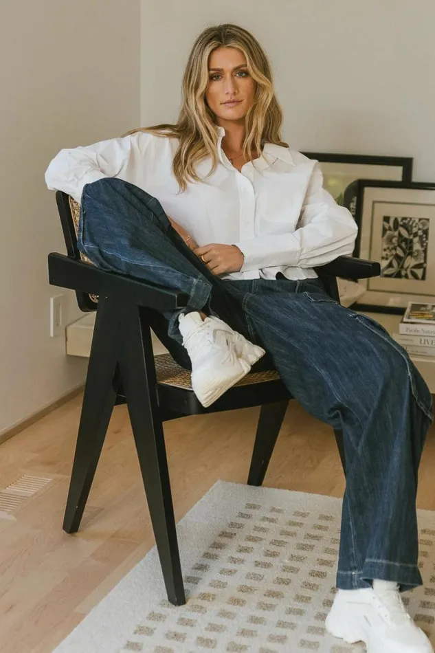 Neve Cropped Button Up White Women Bohme Tops