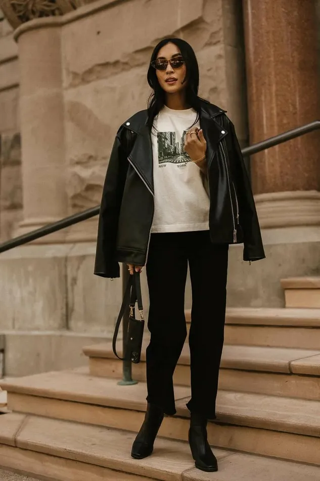 New York City Graphic Tee White Women Bohme Tops