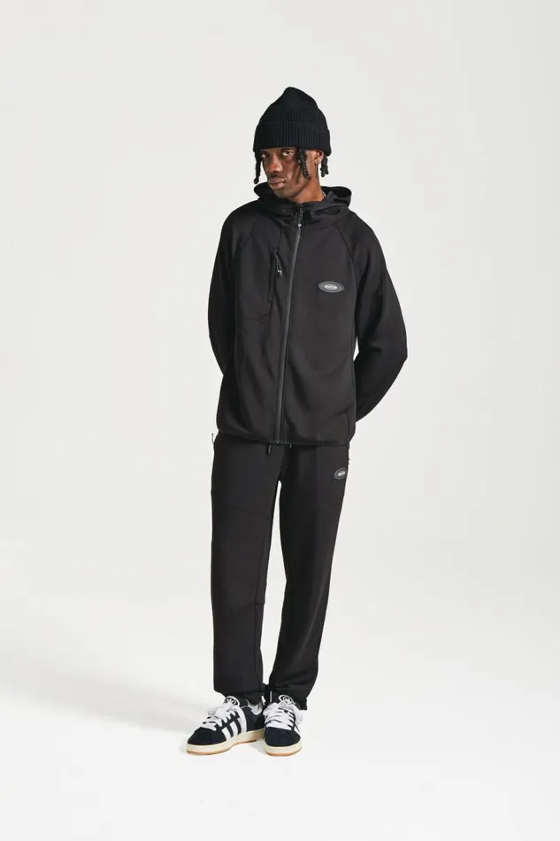 NICCE Coats and Jackets Mens NICCE Apex Interlock Hoodie Black