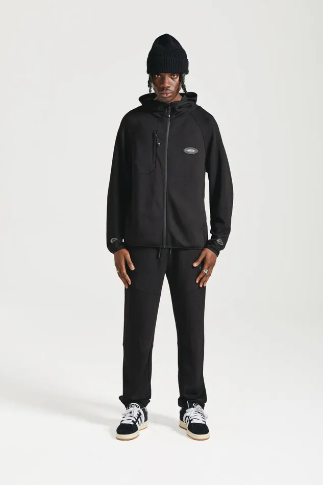 NICCE Coats and Jackets Mens NICCE Apex Interlock Hoodie Black