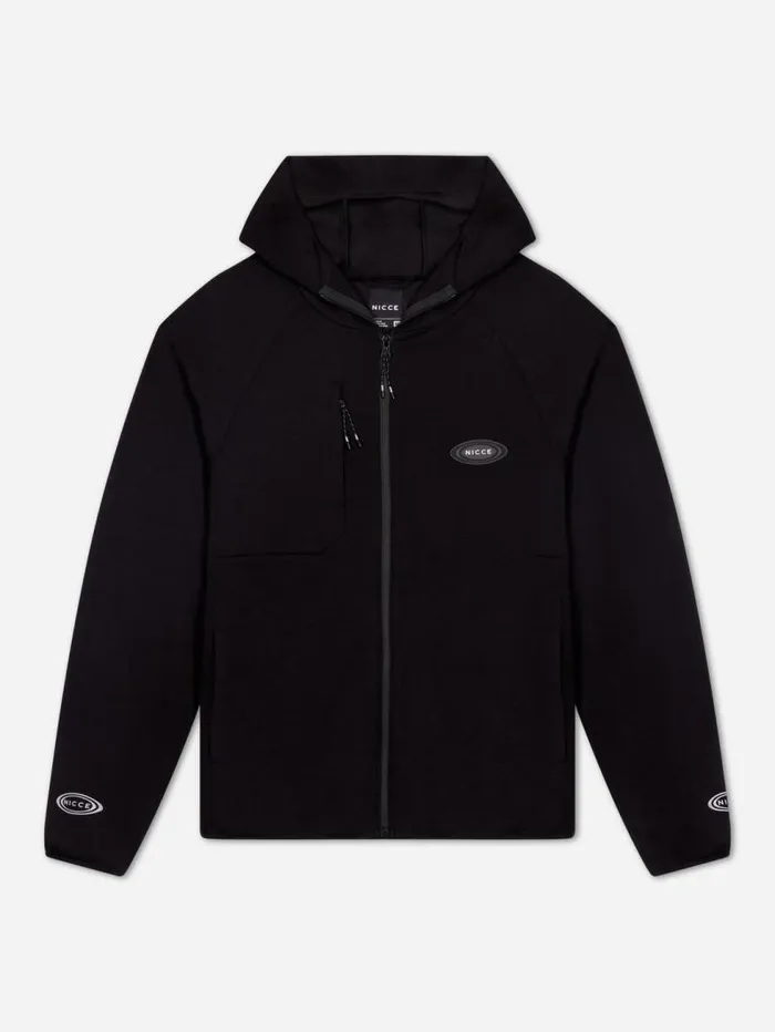 NICCE Coats and Jackets Mens NICCE Apex Interlock Hoodie Black