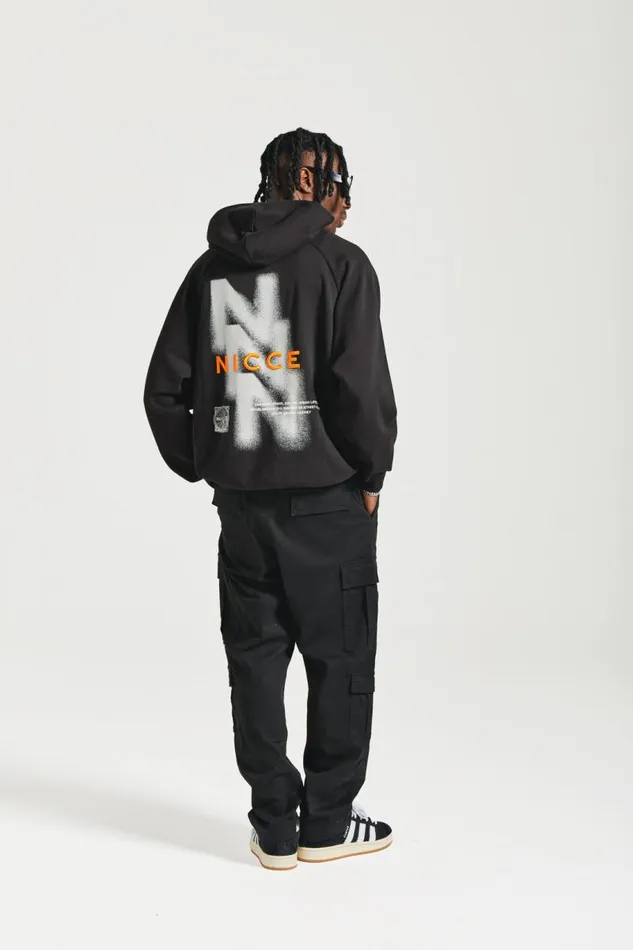 NICCE Hoodies and Sweatshirts Mens NICCE Blur Hoodie Black