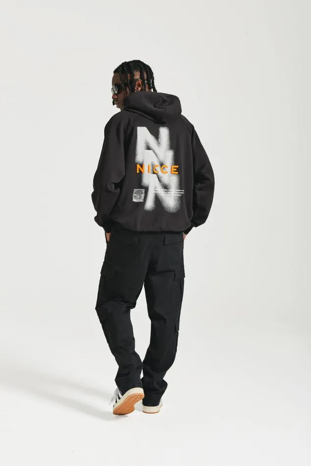 NICCE Hoodies and Sweatshirts Mens NICCE Blur Hoodie Black