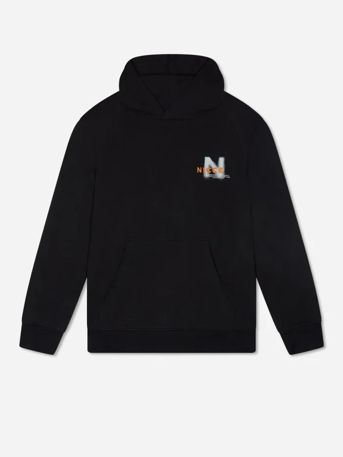 NICCE Hoodies and Sweatshirts Mens NICCE Blur Hoodie Black